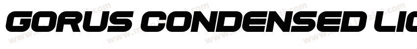 Gorus Condensed Light Oblique字体转换